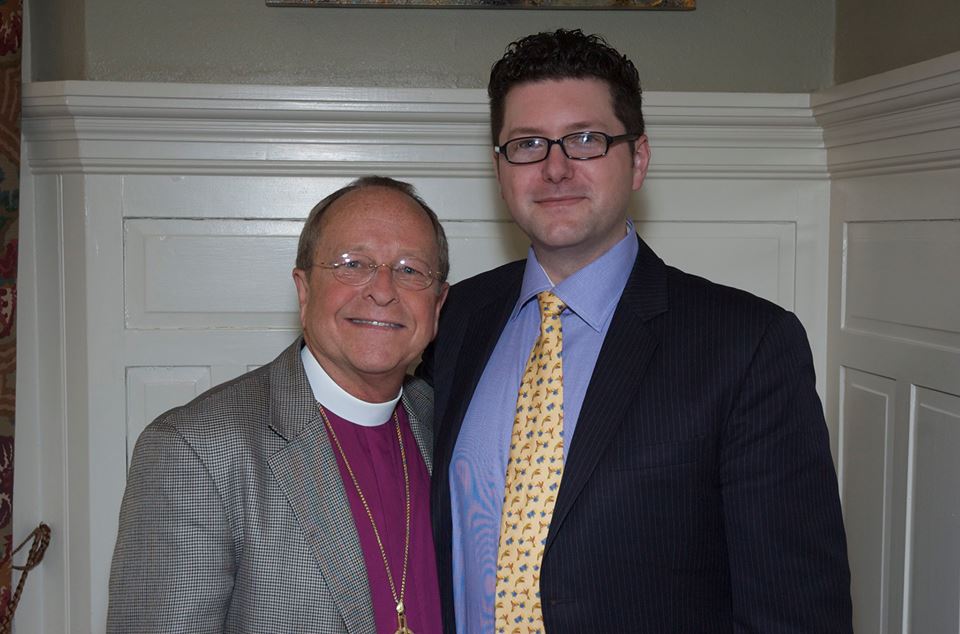 Clayton Gibson with Bishop Gene Robinson