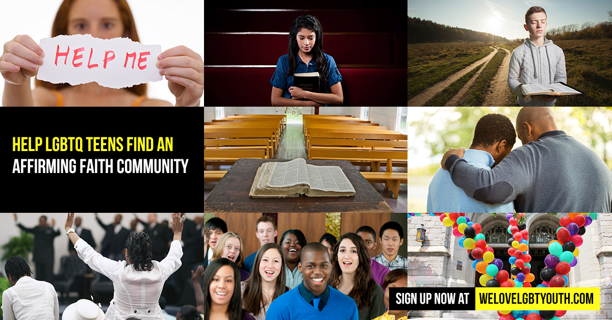 Bring Your LGBT Teen to Church Day campaign graphic